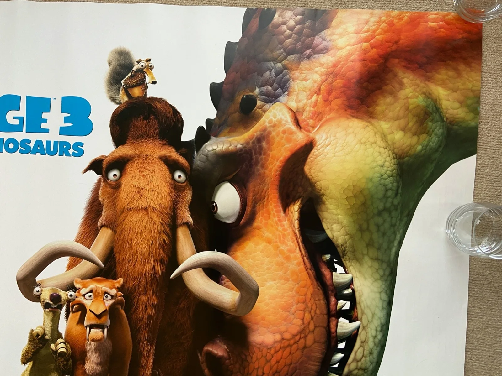 ICE AGE 3 DAWN OF THE DINOSAURS. Original UK Quad Cinema ADVACE Poster NEW 30x40, изображение 4