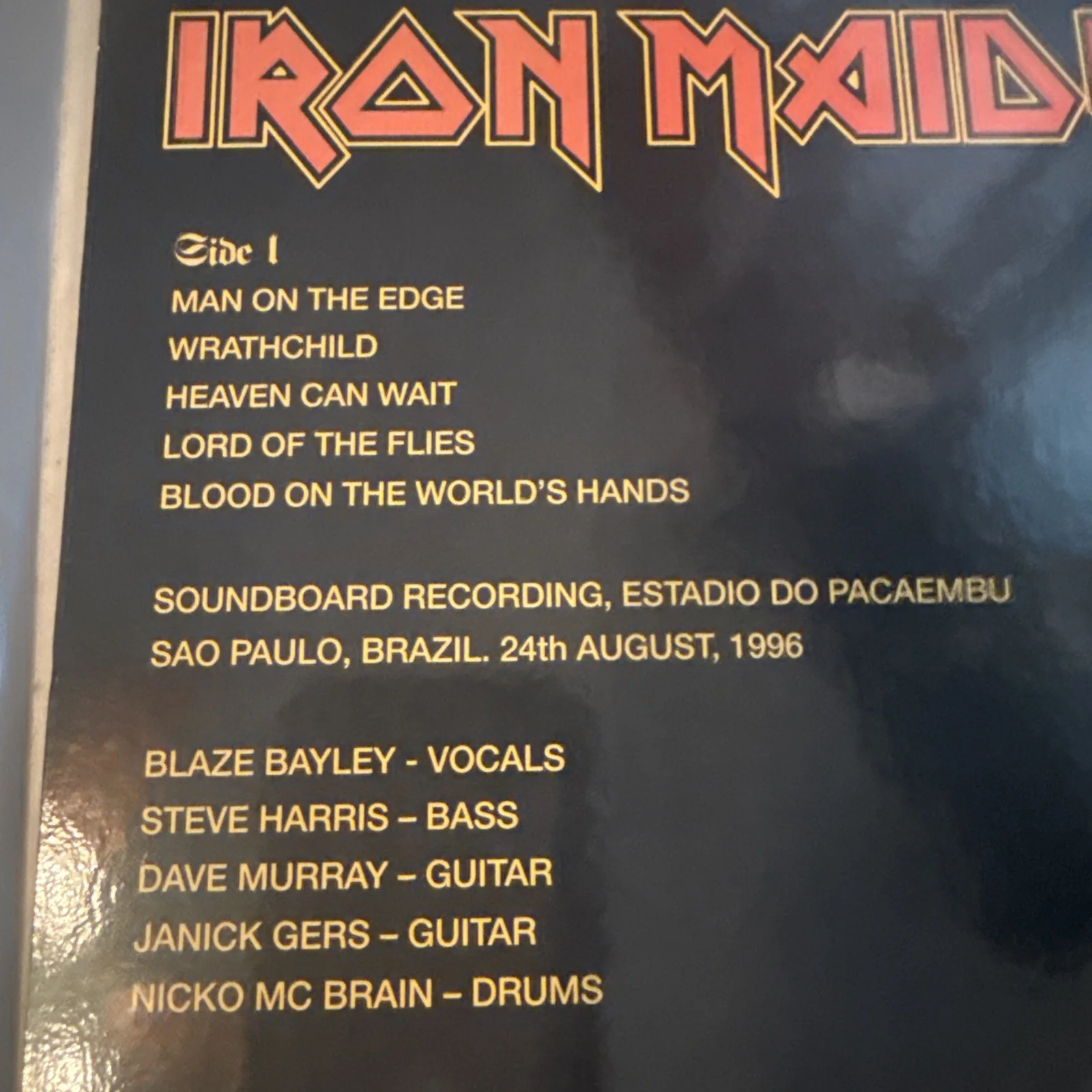 Iron Maiden Live Blaze No Brazil Import Green Vinyl Lp Rare Of 100, изображение 3