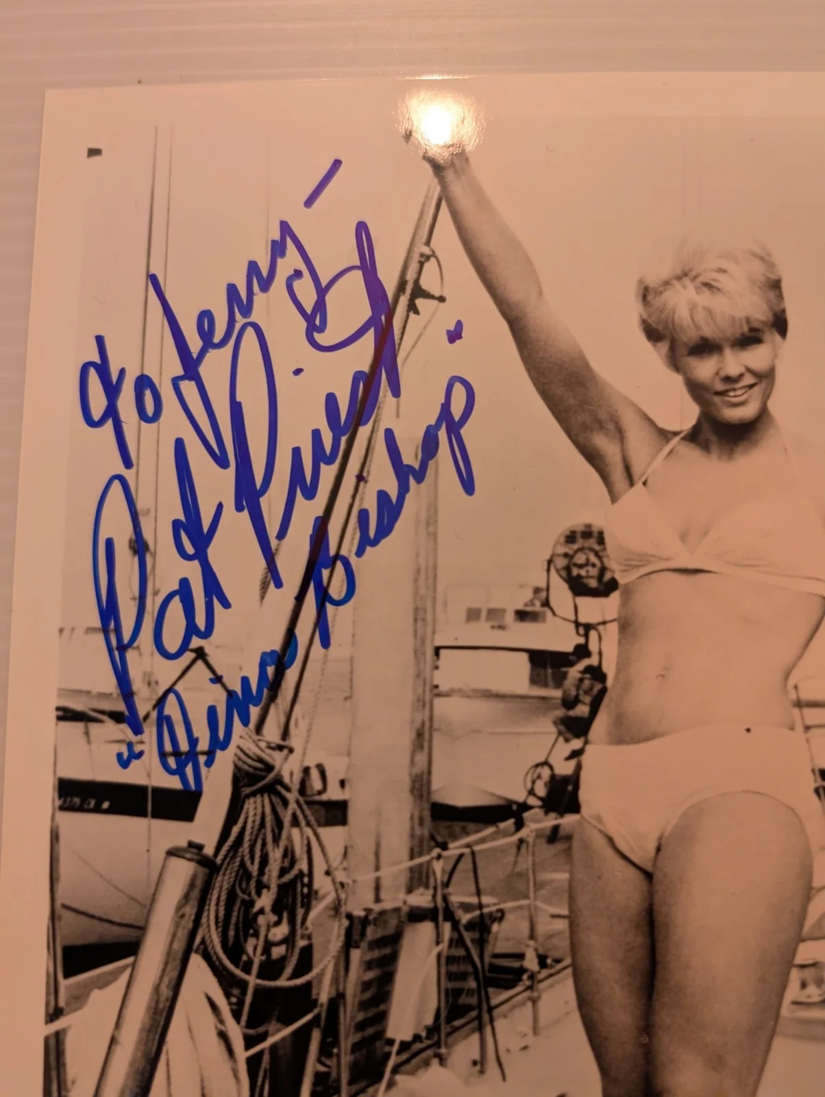 Pat priest — Pat Priest Easy Come Easy Go Signed Autograph 8x10 Photo Bathing Suit, изображение 2
