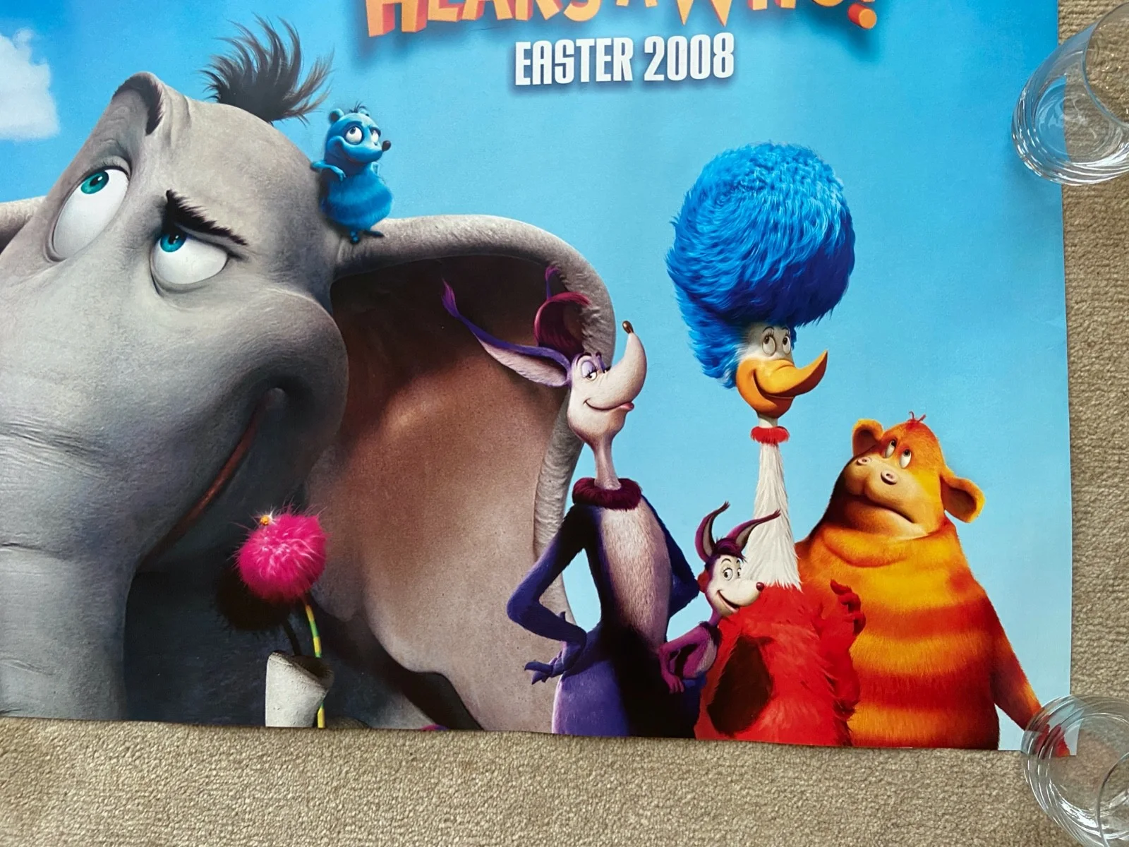 DR SEUSS HORTON HEARS A WHO. Original UK Quad DS Cinema Poster NEW Rolled 30x40, image 2