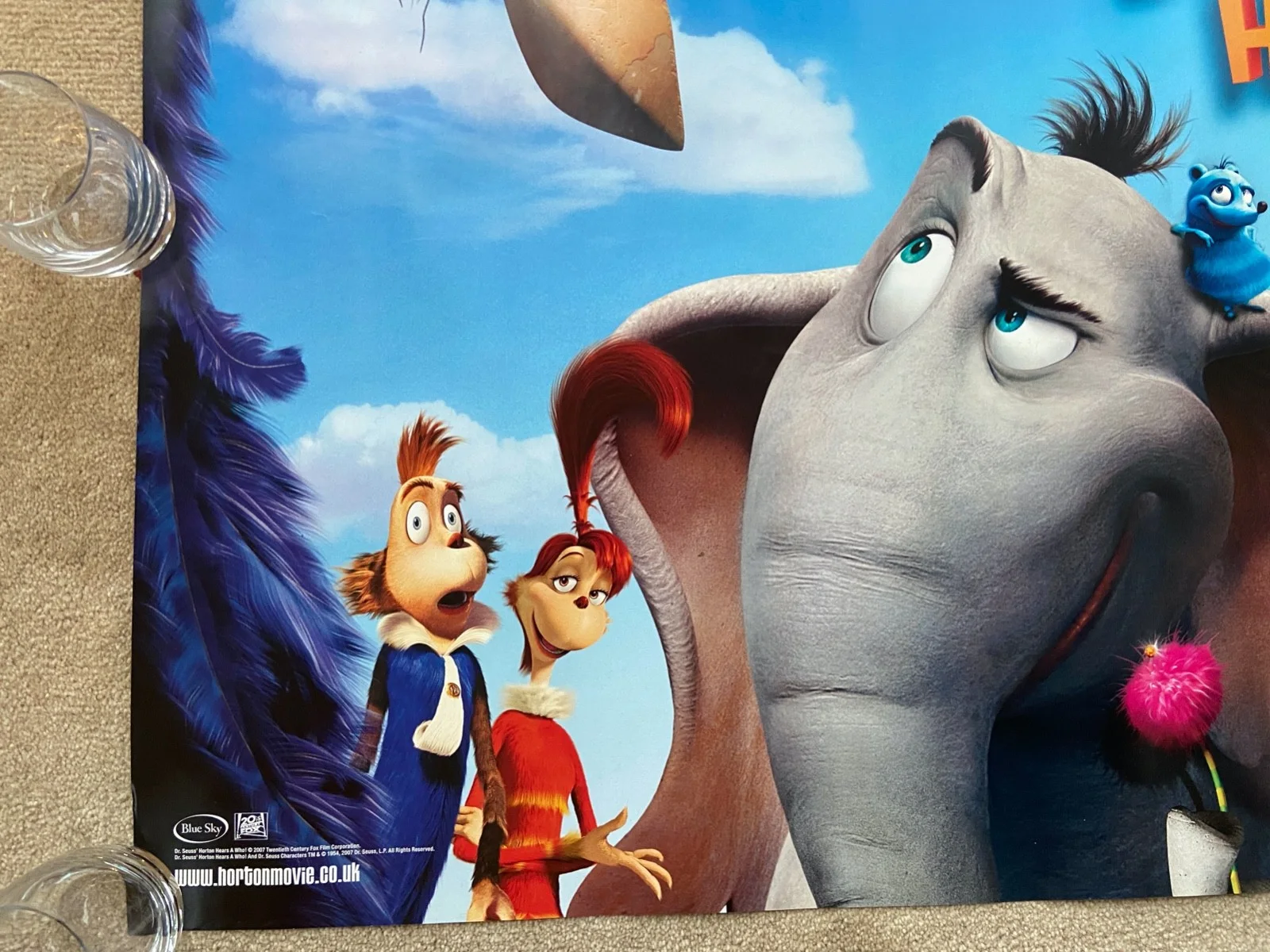 DR SEUSS HORTON HEARS A WHO. Original UK Quad DS Cinema Poster NEW Rolled 30x40, image 4
