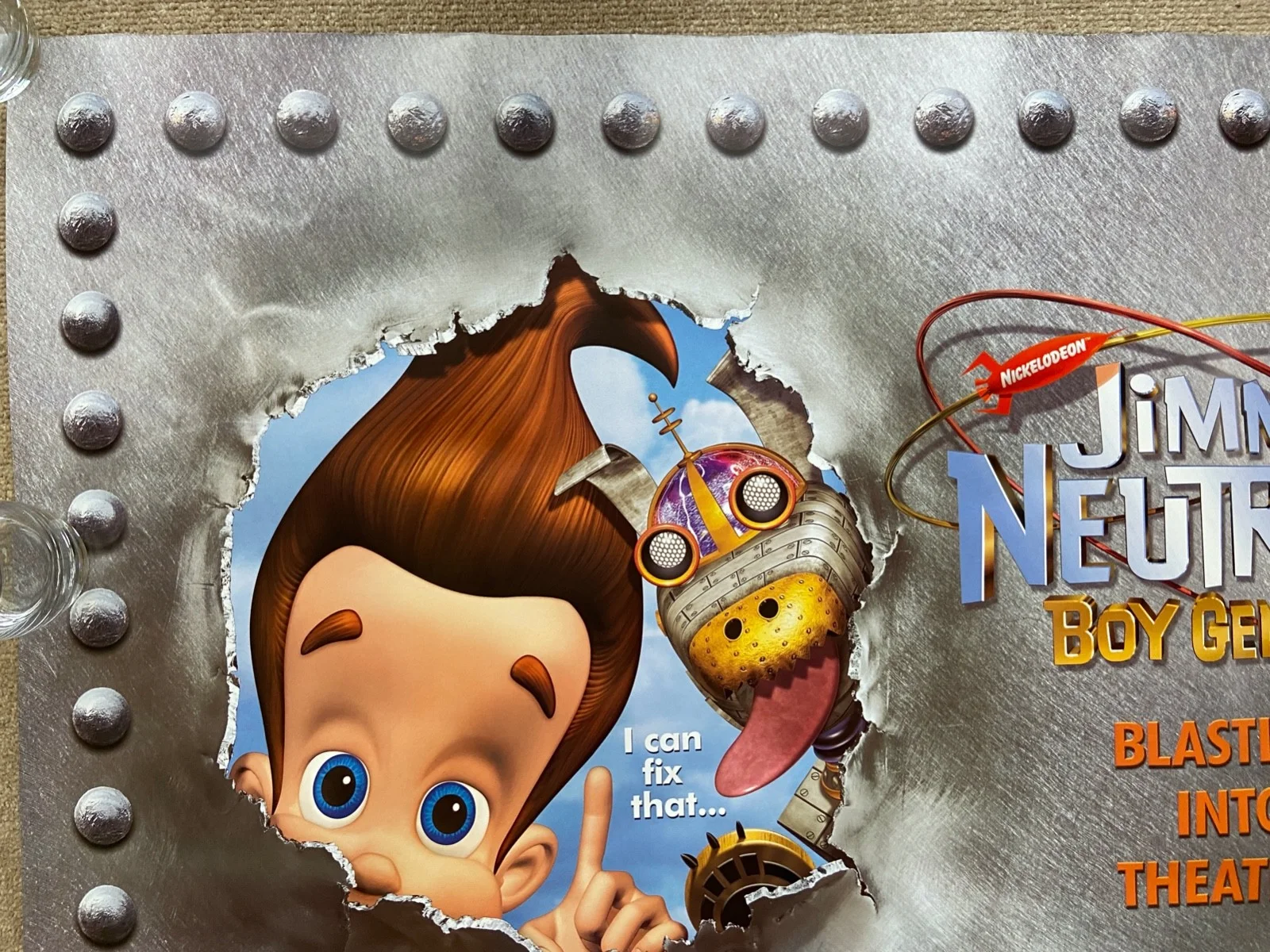 JIMMY NEUTRON - Boy Genius. Original UK Quad DS Cinema Poster NEW Rolled 30x40, изображение 4