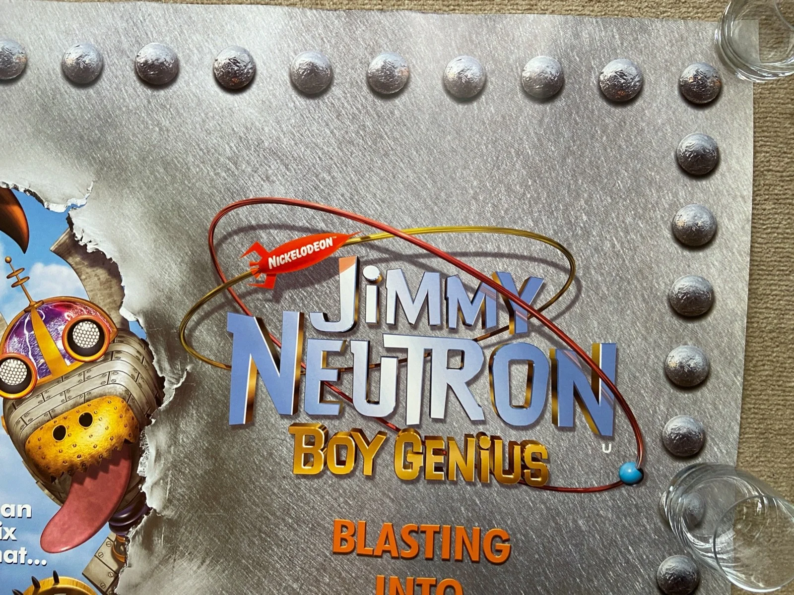 JIMMY NEUTRON - Boy Genius. Original UK Quad DS Cinema Poster NEW Rolled 30x40, изображение 5