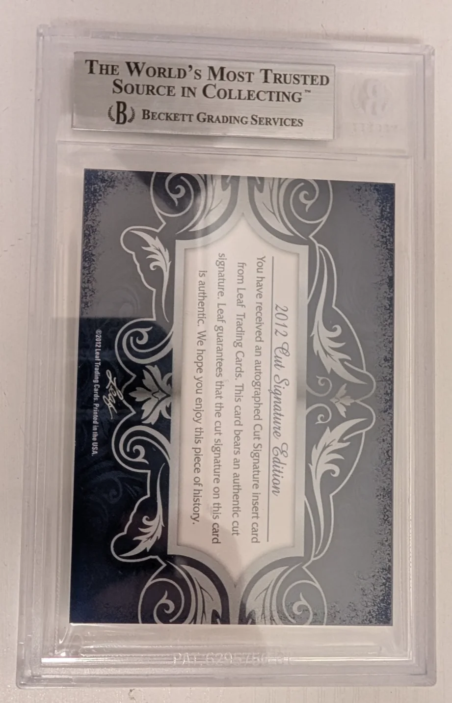 2012 Leaf Cut Signature Edition Flea Red Hot Chili Peppers 2/2 Beckett Authentic, image 2