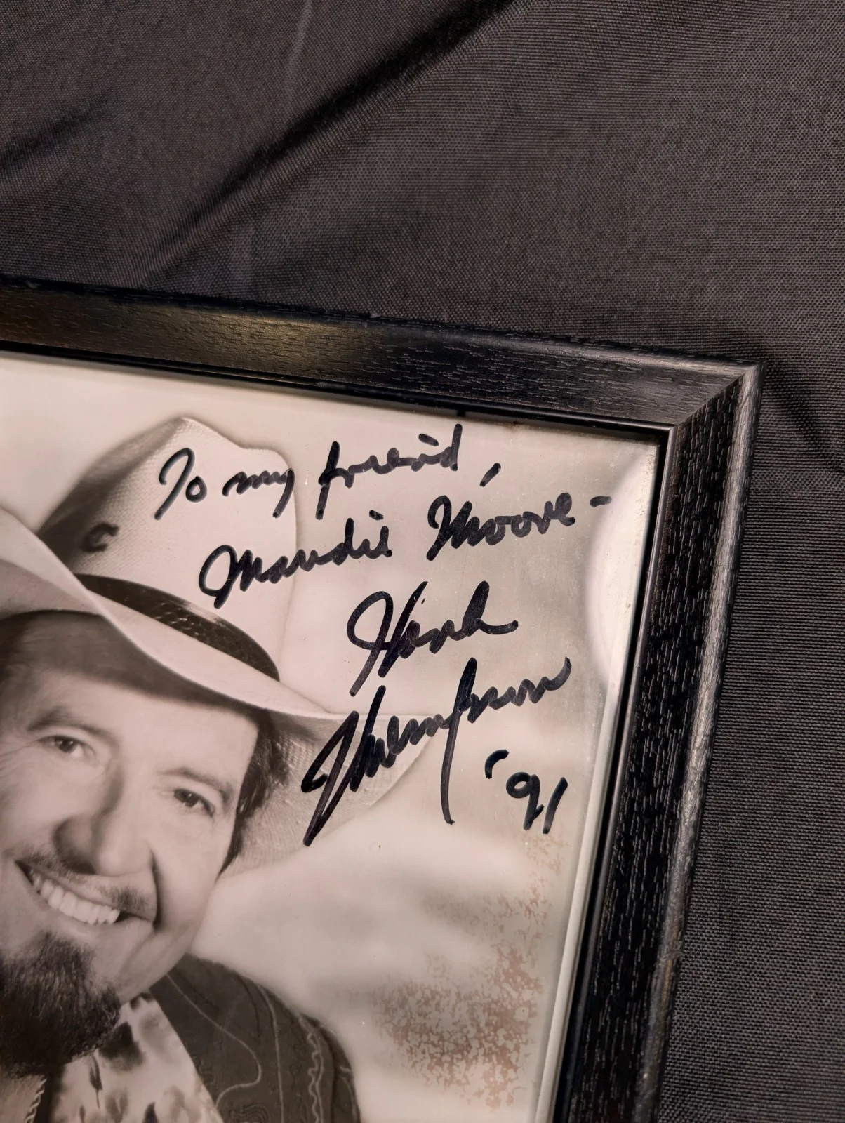 Hank Thompson - Signed B&W Photograph, image 2