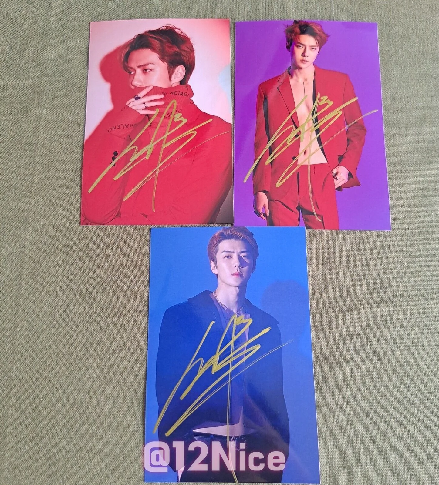 EXO SEHUN Oh Se Hun Autographed Signed Photo Autographs LOVE SHOT 4*6 KPOP, изображение 5