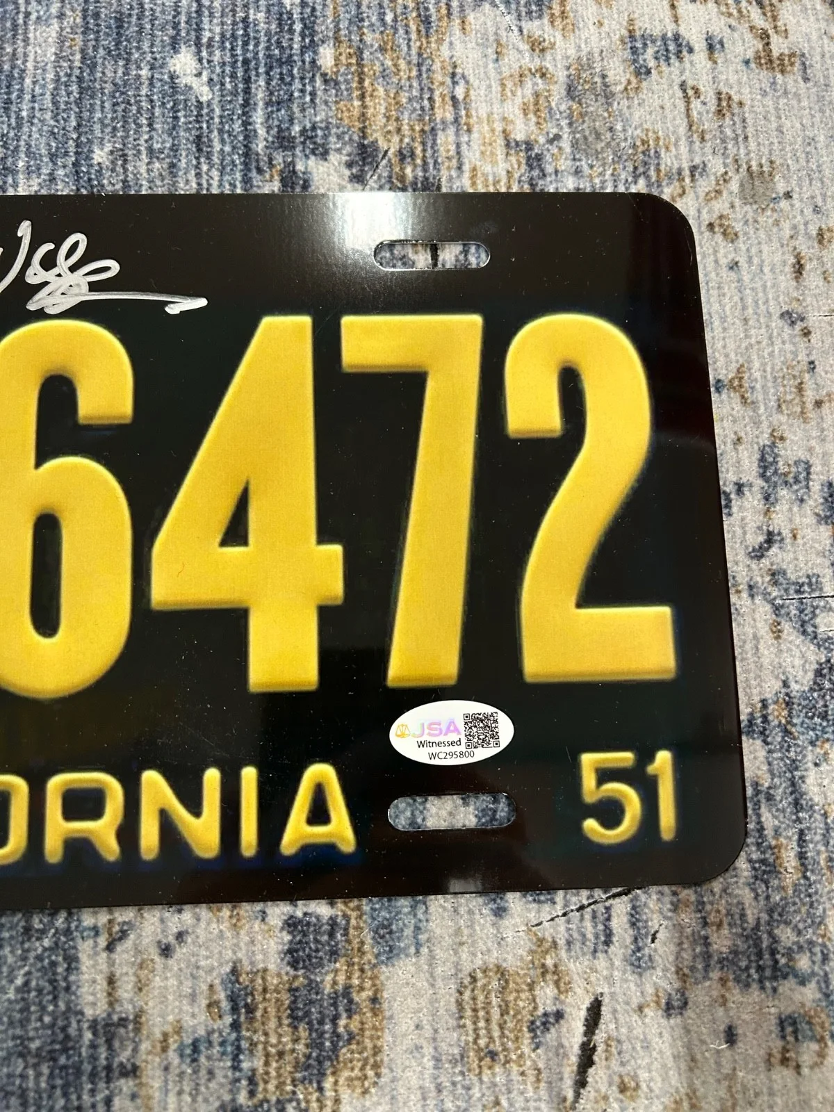 Tom Wilson — Back to the Future Signed Replica License Plate Tom Wilson Biff Tannen JSA, image 3