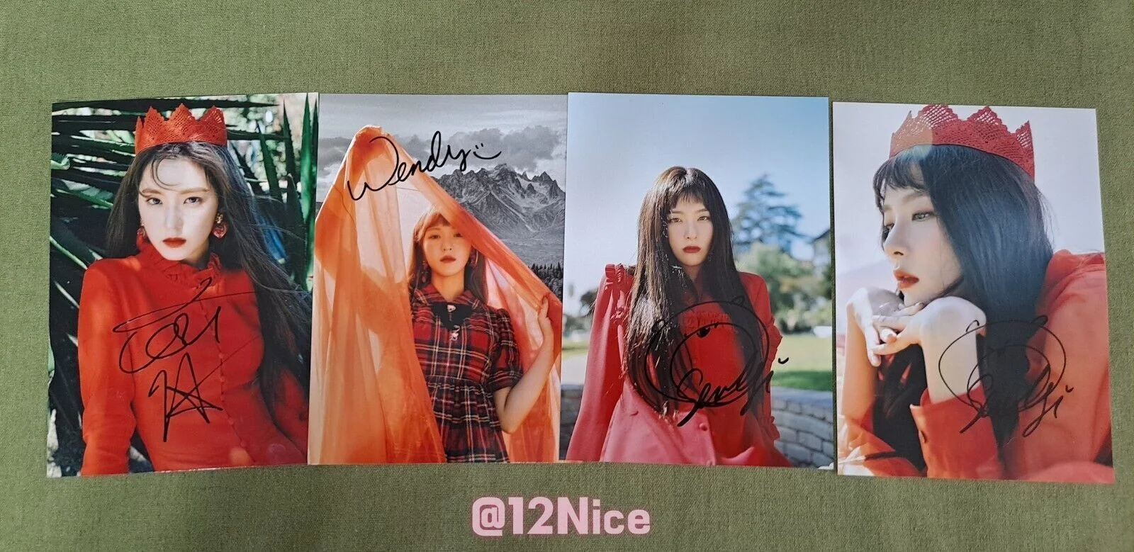 RED VELVET Autographed Signed Photo PERFECT VELVET 4*6 COLLECTION 2020, image 2