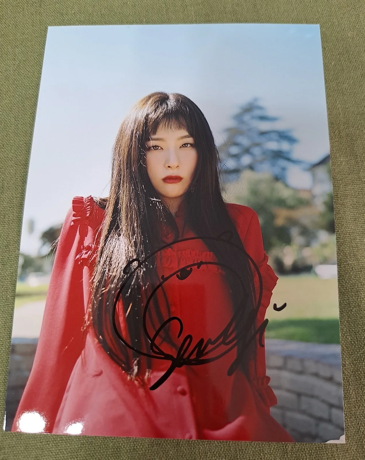 RED VELVET Autographed Signed Photo PERFECT VELVET 4*6 COLLECTION 2020, image 3