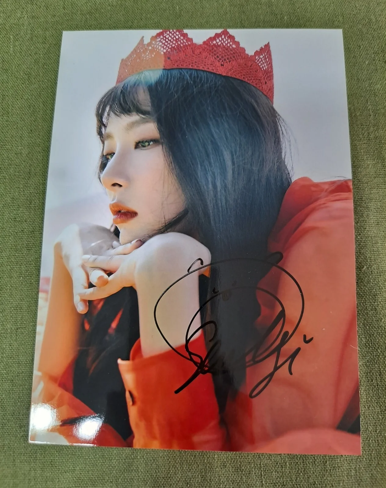 RED VELVET Autographed Signed Photo PERFECT VELVET 4*6 COLLECTION 2020, image 4