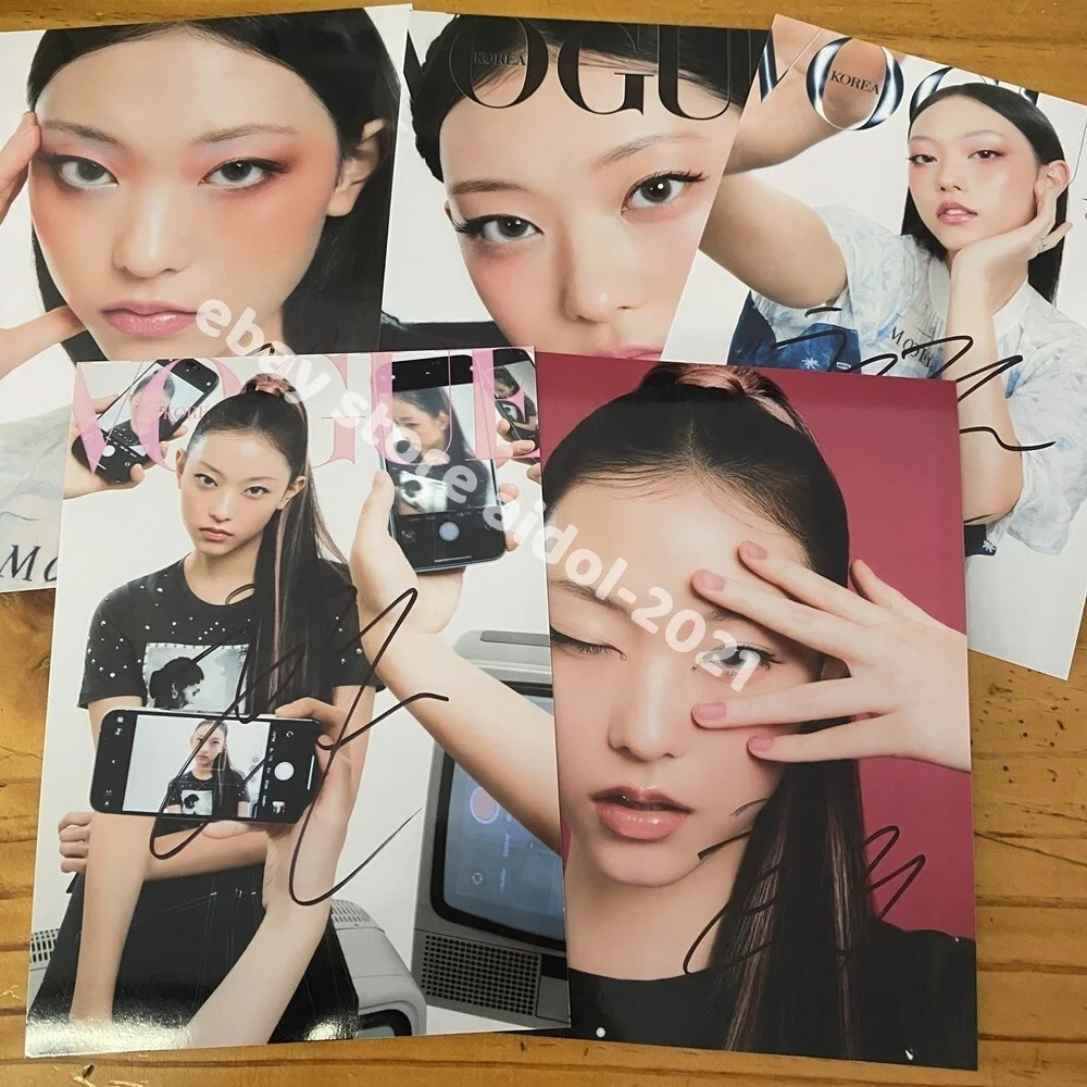 NEWJEANS HAERIN Autographed Signed Photo K-POP Collection 4*6 2025F, изображение 2