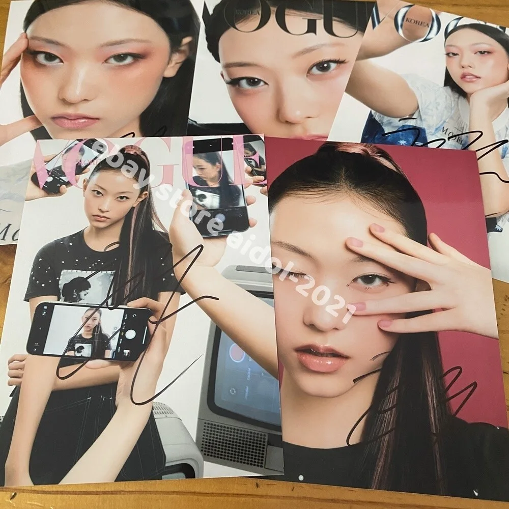 NEWJEANS HAERIN Autographed Signed Photo K-POP Collection 4*6 2025F, изображение 3
