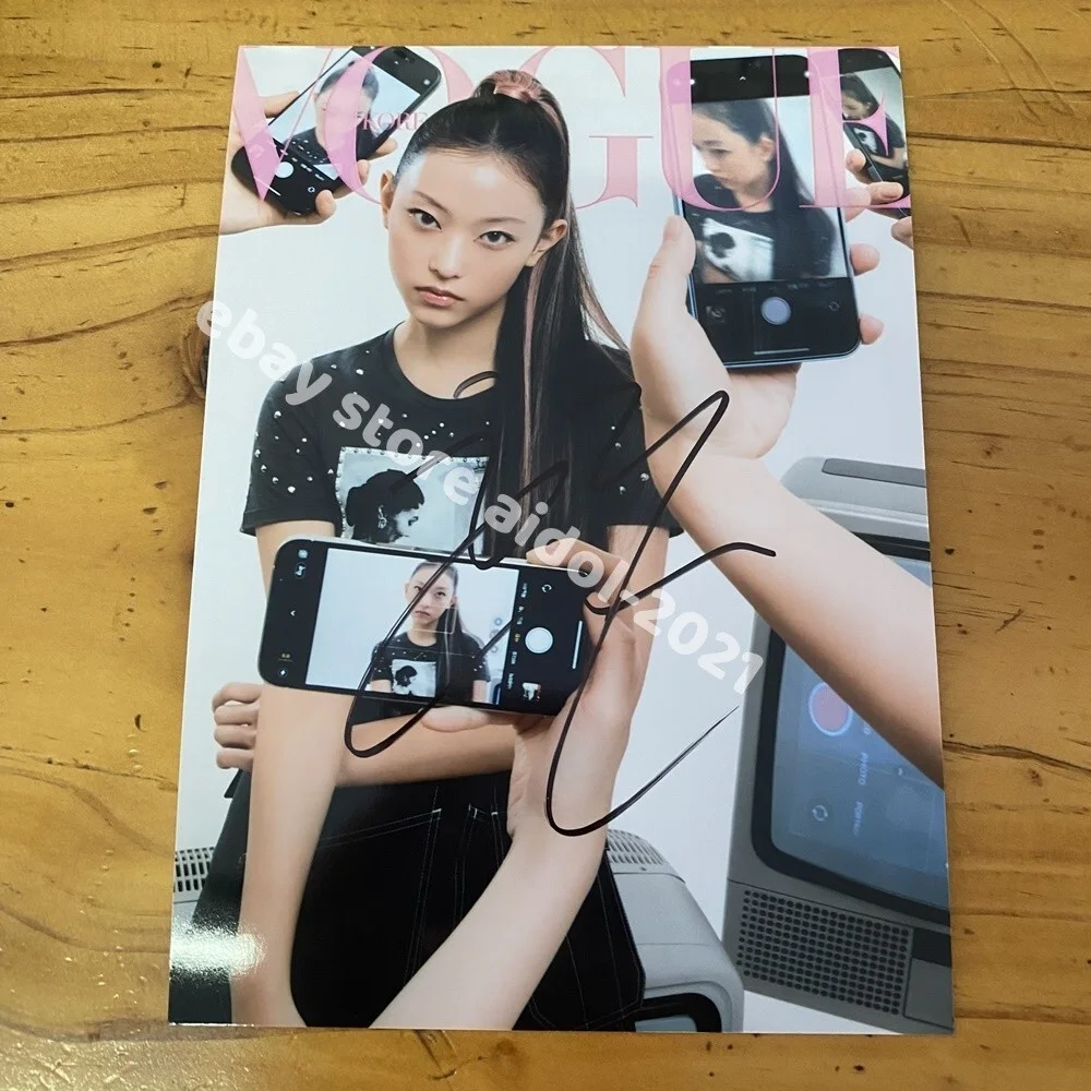 NEWJEANS HAERIN Autographed Signed Photo K-POP Collection 4*6 2025F, изображение 4