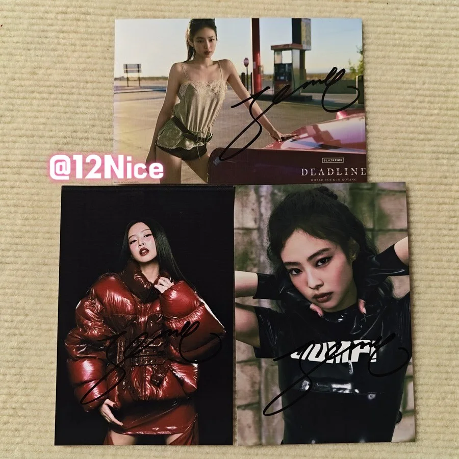 BLACKPINK — BLACKPINK JENNIE Autographed Signed Photo K-POP Collection 4*6 Exclusive, изображение 2