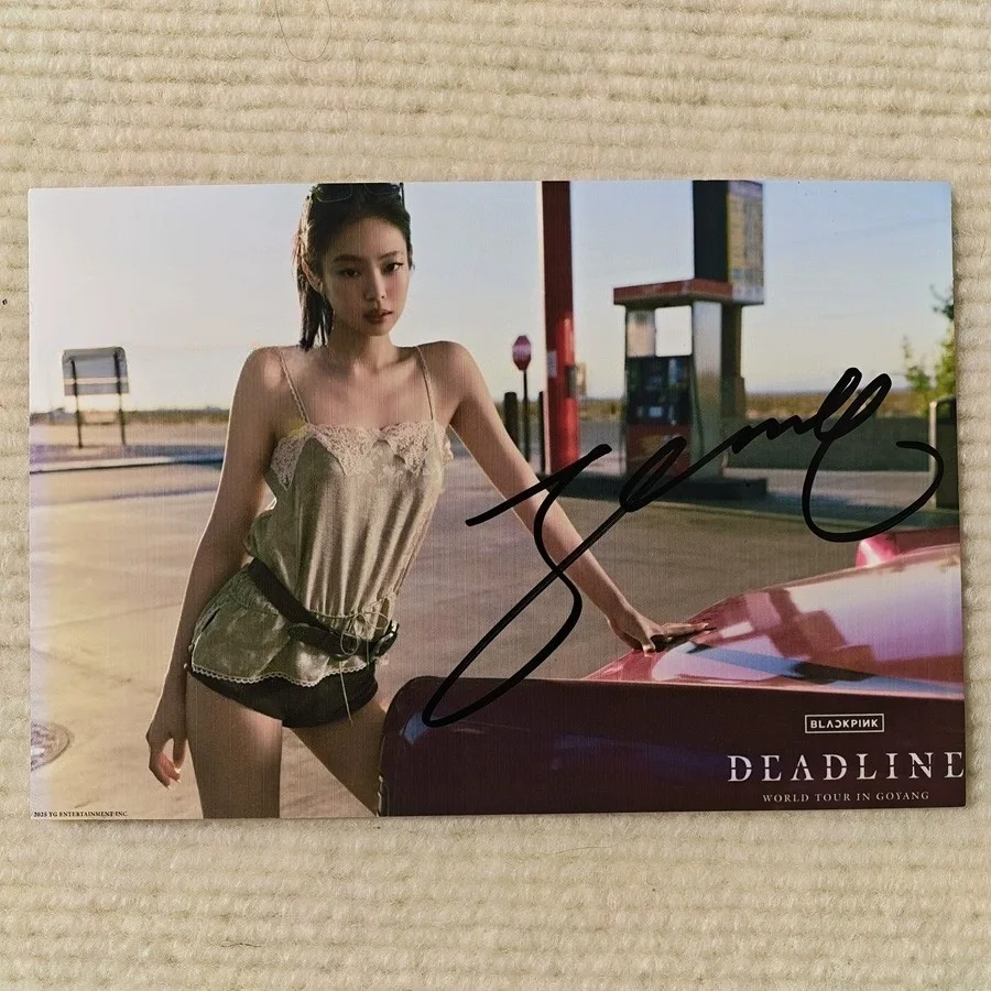 BLACKPINK — BLACKPINK JENNIE Autographed Signed Photo K-POP Collection 4*6 Exclusive, изображение 3