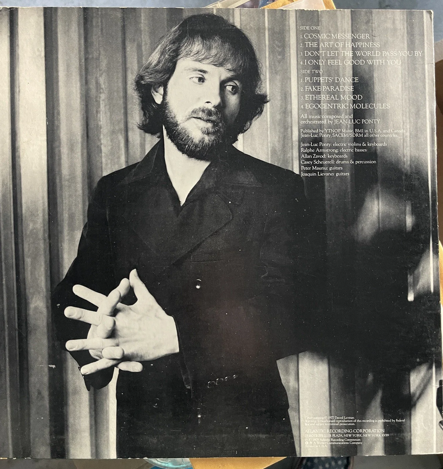 Jean Luc Ponty Signed Vinyl LP, In Person Authentic, изображение 2