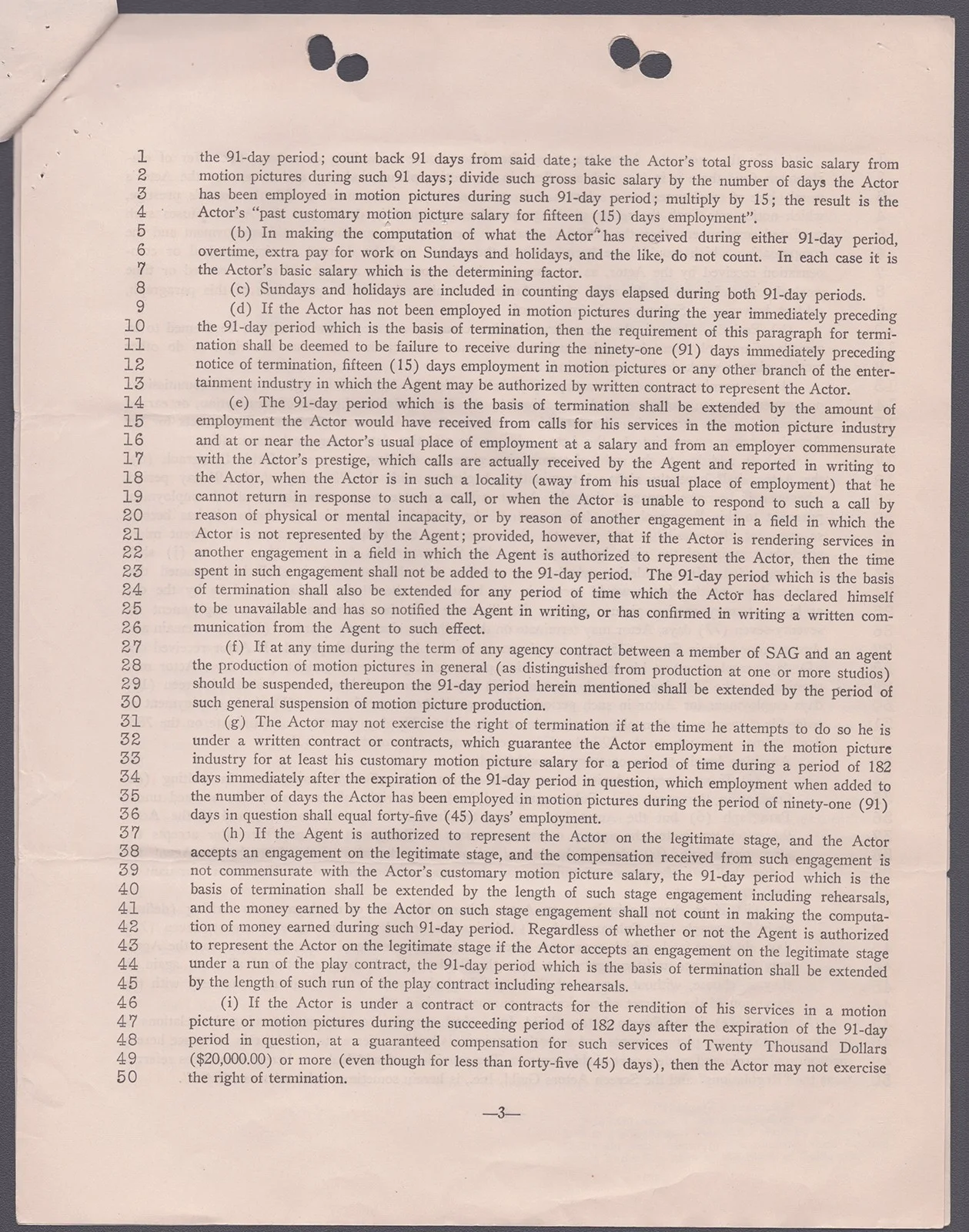 Jayne Meadows — JAYNE MEADOWS - CONTRACT SIGNED 08/27/1952, image 3