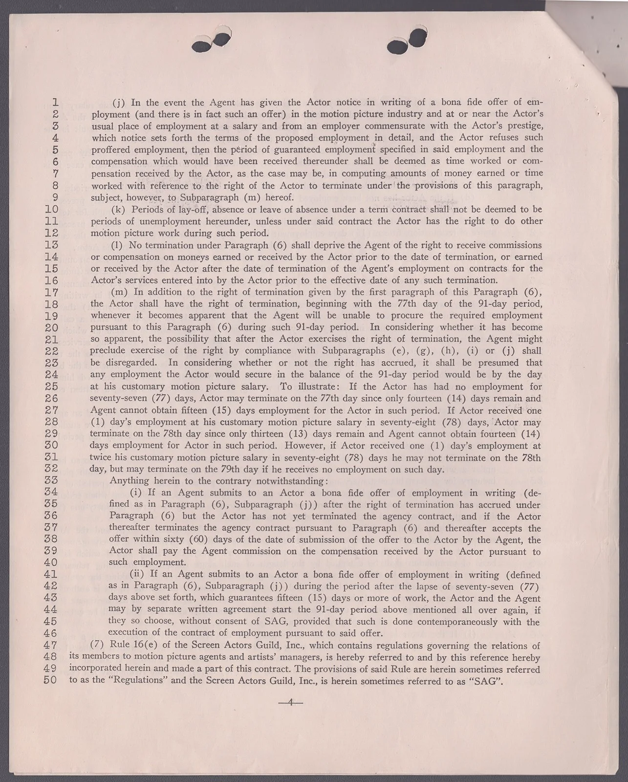 Jayne Meadows — JAYNE MEADOWS - CONTRACT SIGNED 08/27/1952, image 4