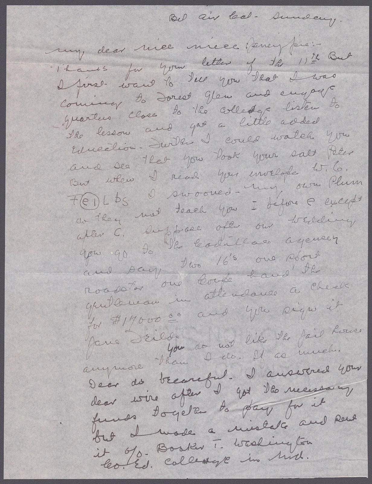 W. C. Fields — W. C. FIELDS - AUTOGRAPH LETTER SIGNED