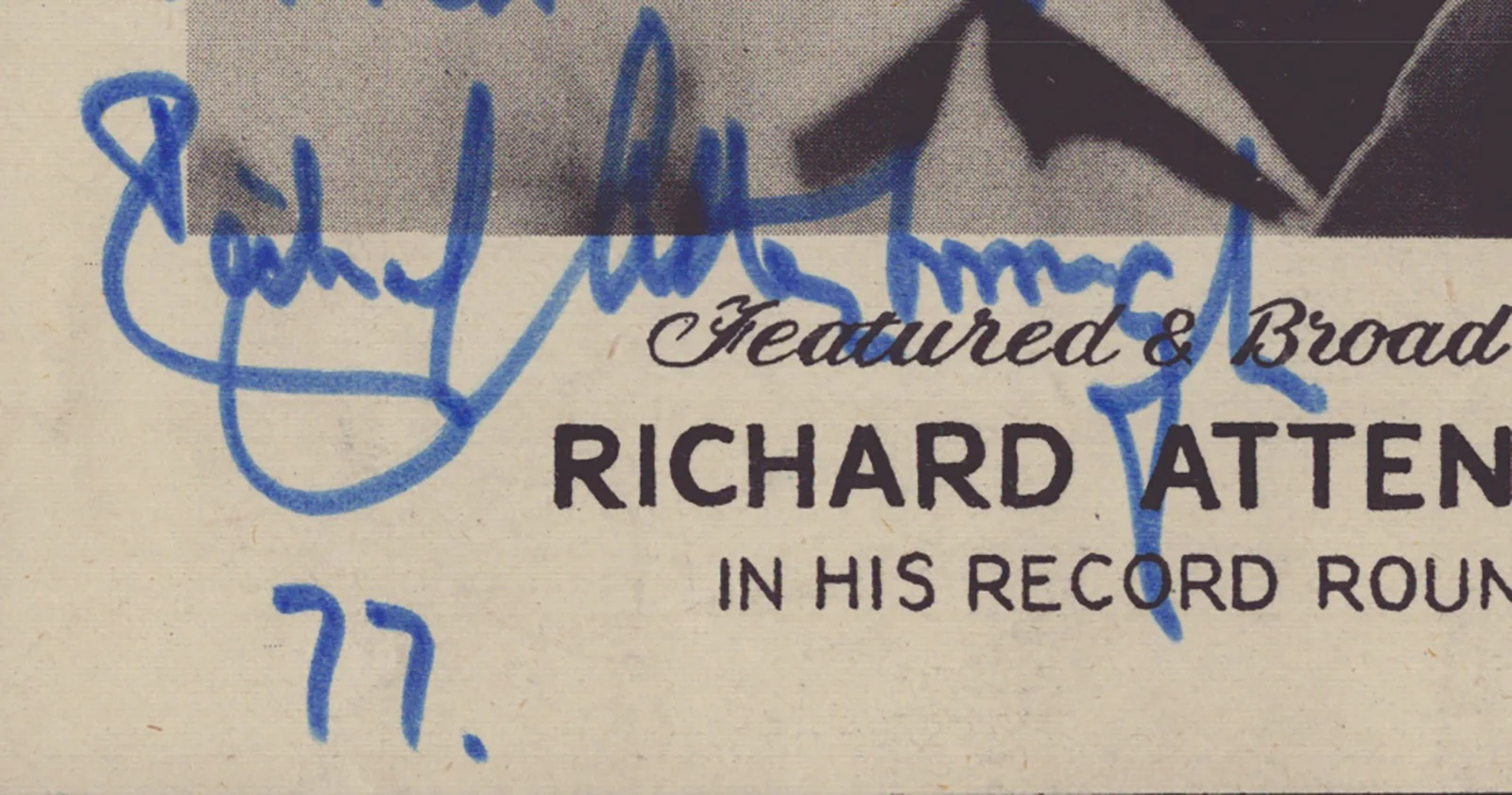 Richard Attenborough — SIR RICHARD ATTENBOROUGH - SHEET MUSIC SIGNED 1977, image 2