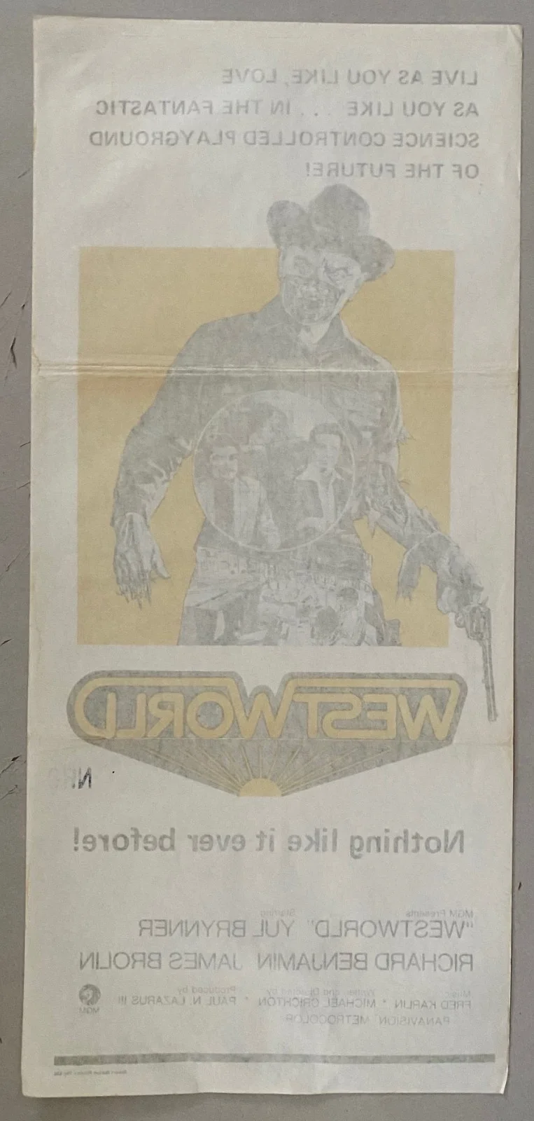 WESTWORLD – ORIGINAL Australian Daybill Movie Poster –, image 3