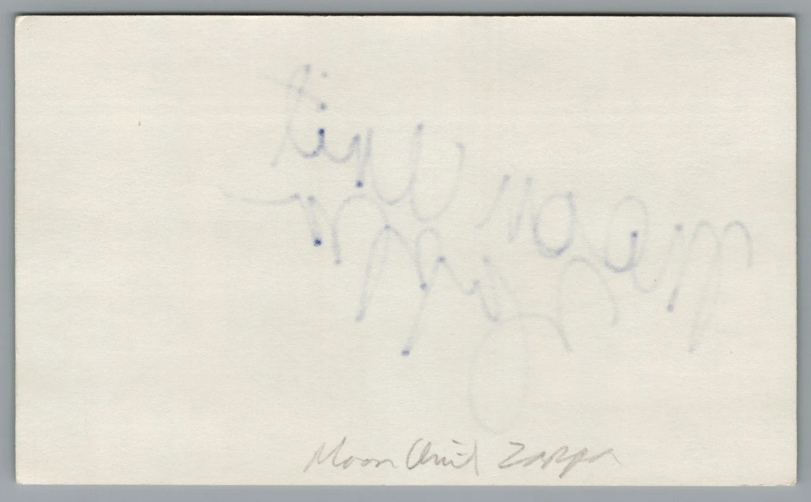 Moon Unit Zappa — Moon Unit Zappa Signed 3x5 Index Card Autographed, image 2
