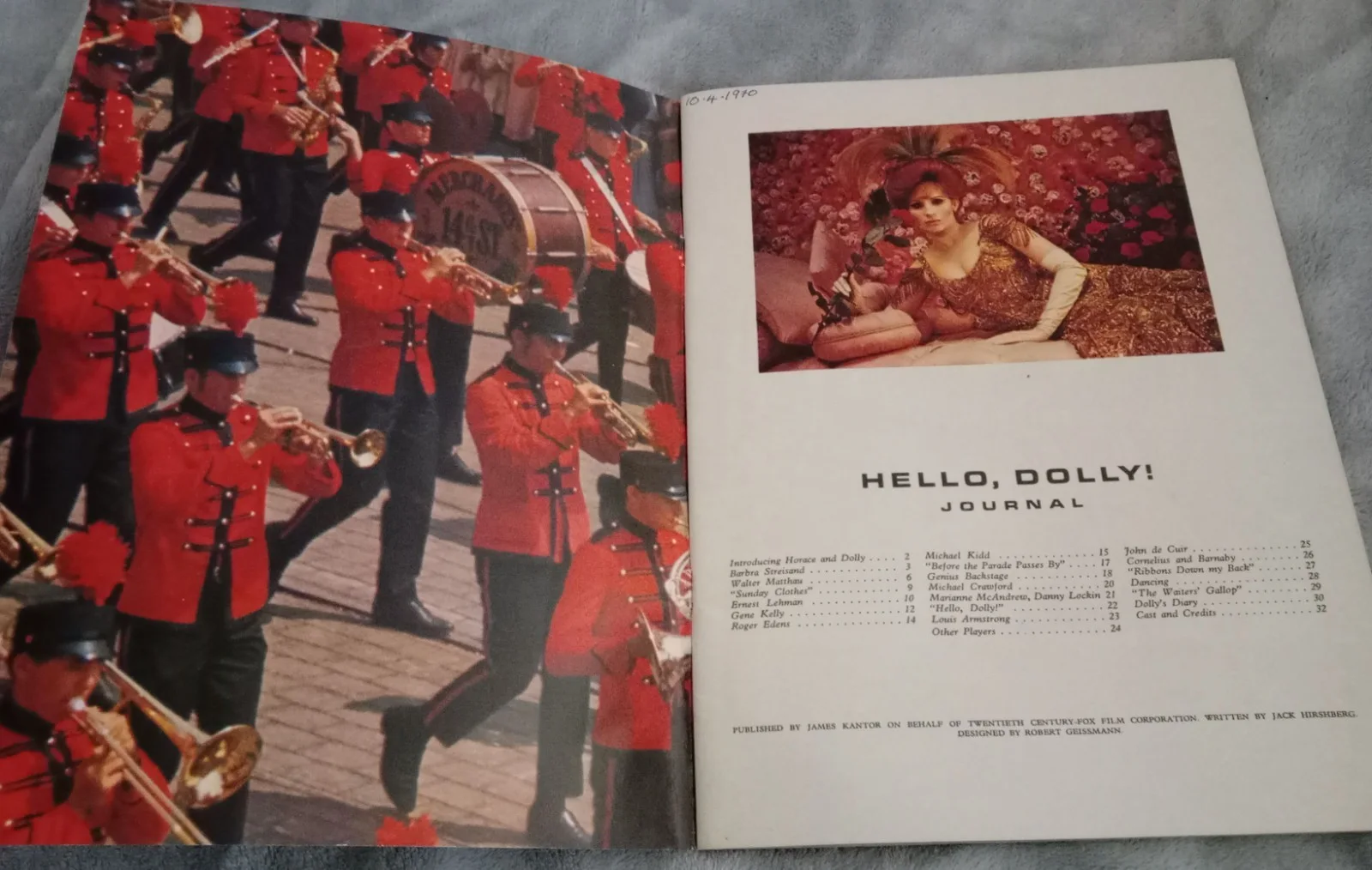 HELLO DOLLY Barbra Streisand 1969 Original FILM PROGRAMME Program Movie Brochure, изображение 3