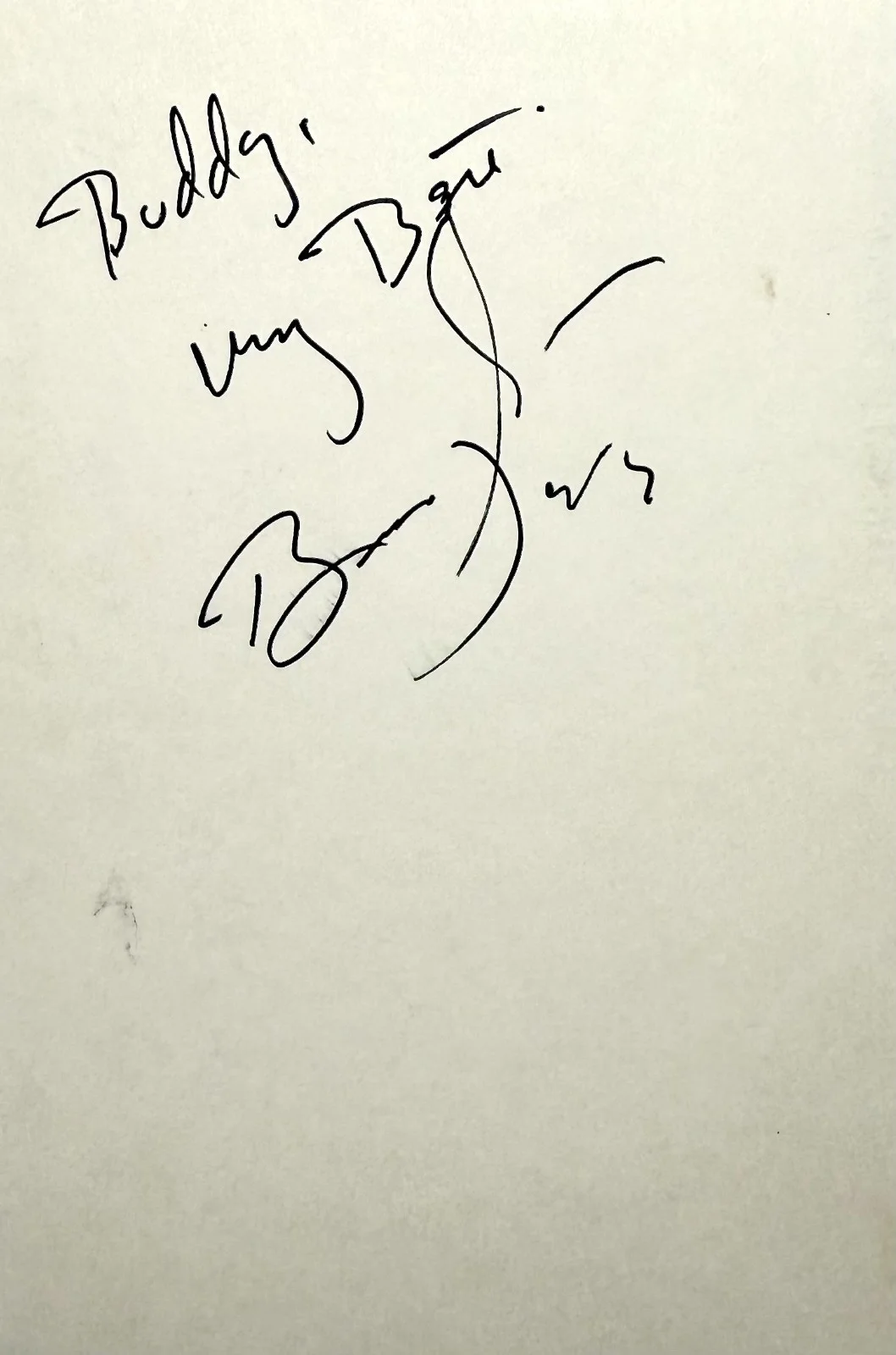 Brad Johnson — BRAD JOHNSON Signed Autograph 4x6 INDEX CARD ANNIE OAKLEY Gunsmoke COWBOY G-MEN