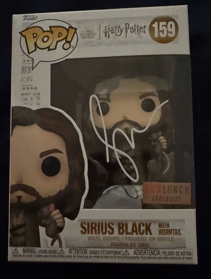 Gary Oldman — Gary Oldman signed Sirius Black funko pop Box Lunch Harry Potter poster photo, image 2