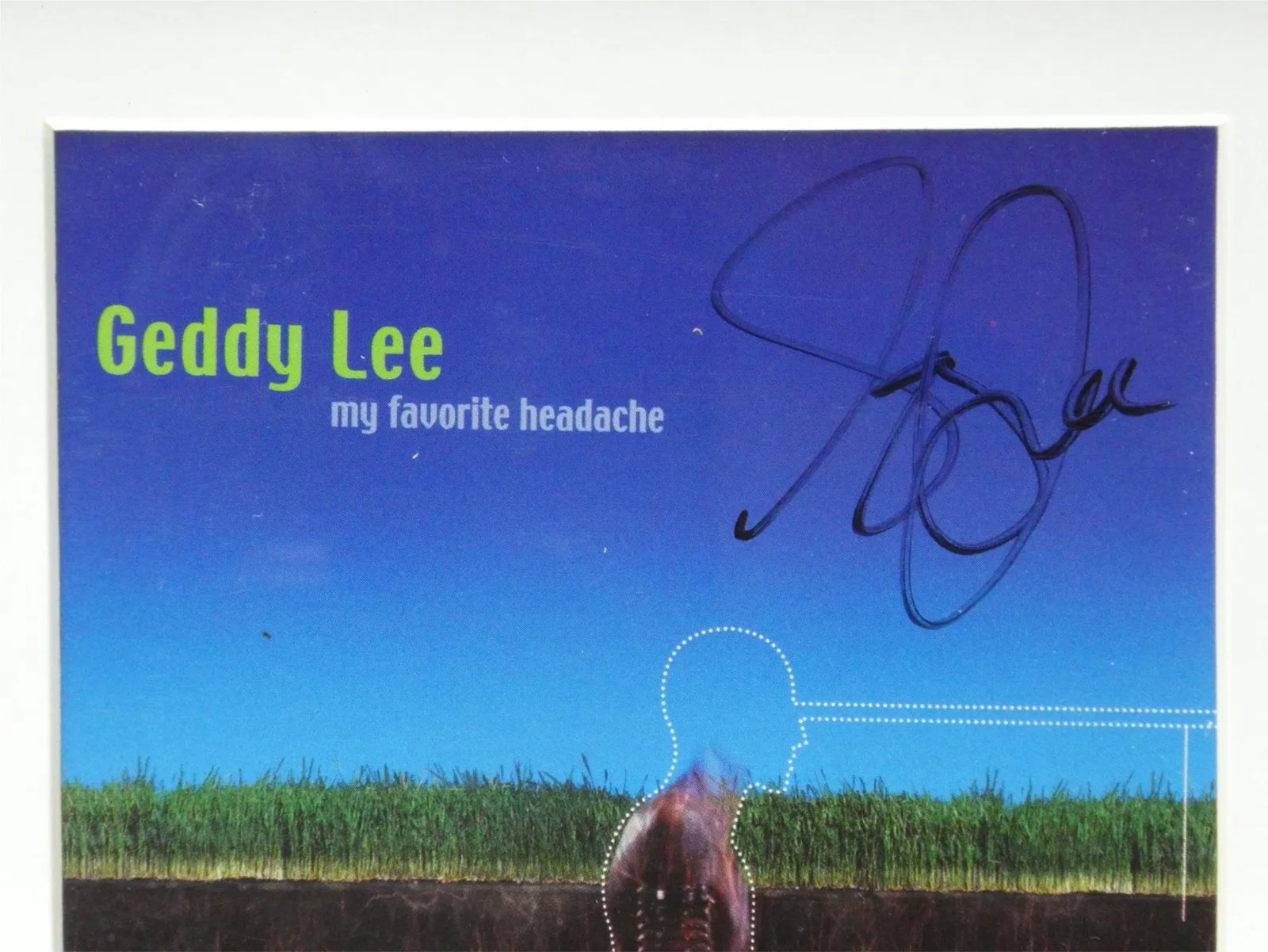 Geddy Lee Signed CD Framed Display Matted w/ Cover My Favorite Headache JSA COA, image 4