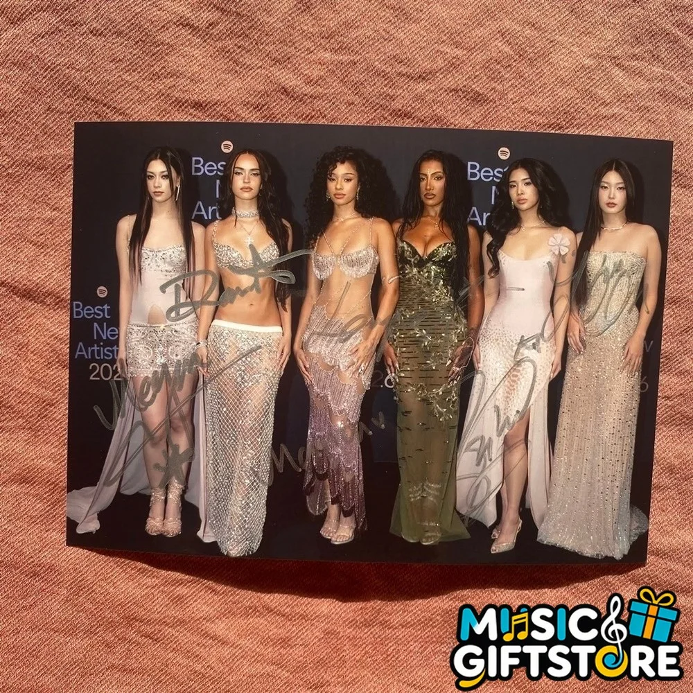KATSEYE Autographed Signed Group Photo Gifts Collection Rare 4*6 2026 #MUGS, изображение 3
