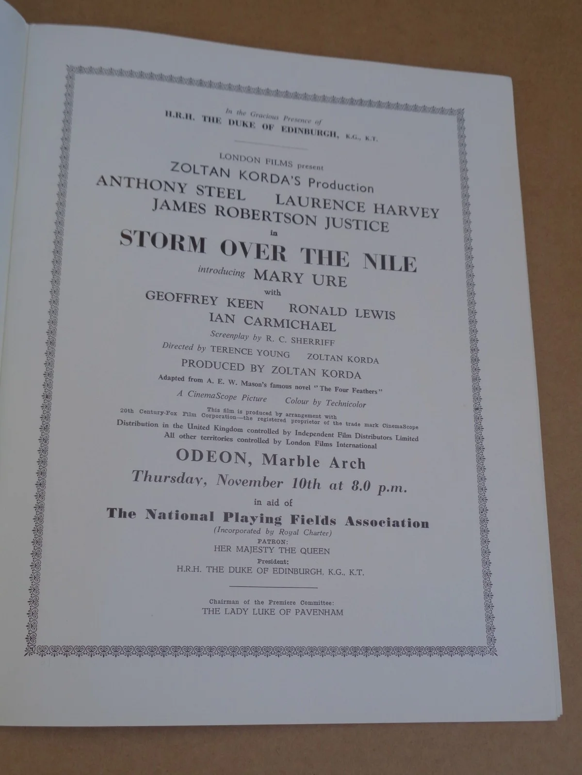 Anthony Steel - Storm Over The Nile - 1955 World Premiere Brochure, image 2