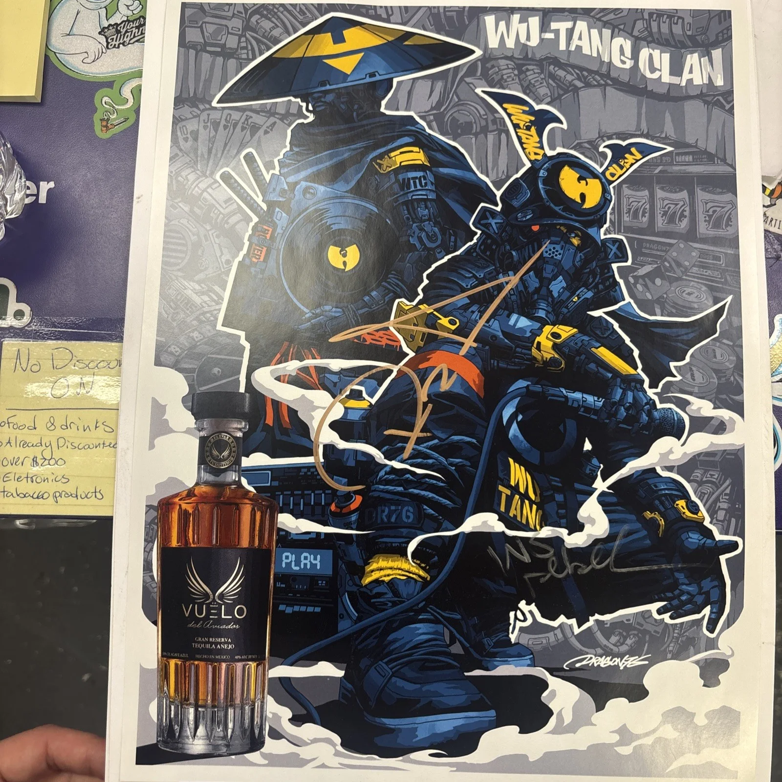 RZA AUTHENTIC AUTOGRAPHED SOLD OUT Wu-Tang Clan Las Vegas Poster 49/75, изображение 5
