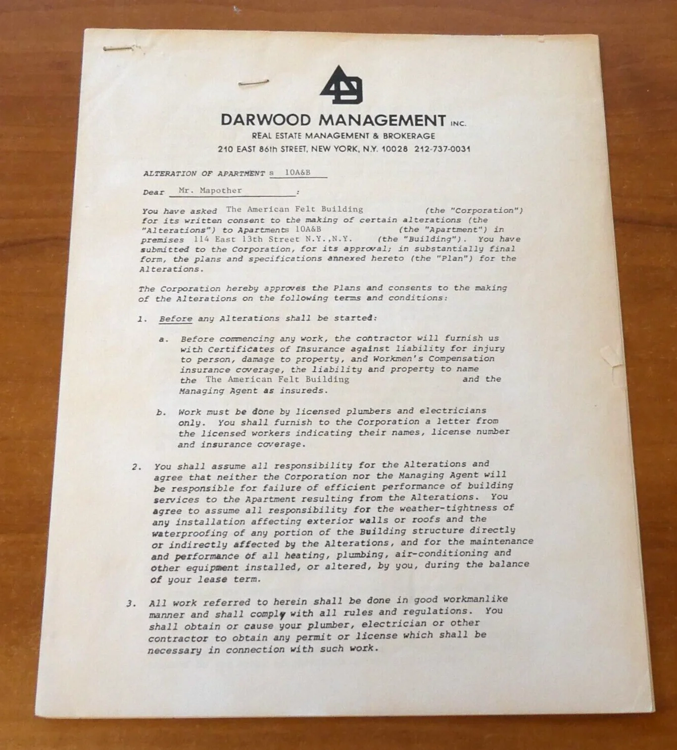 Tom Cruise — Tom Cruise Signed 1986 Contract Signed w/ Birth Name Thomas Mapother IV JSA LOA, image 3