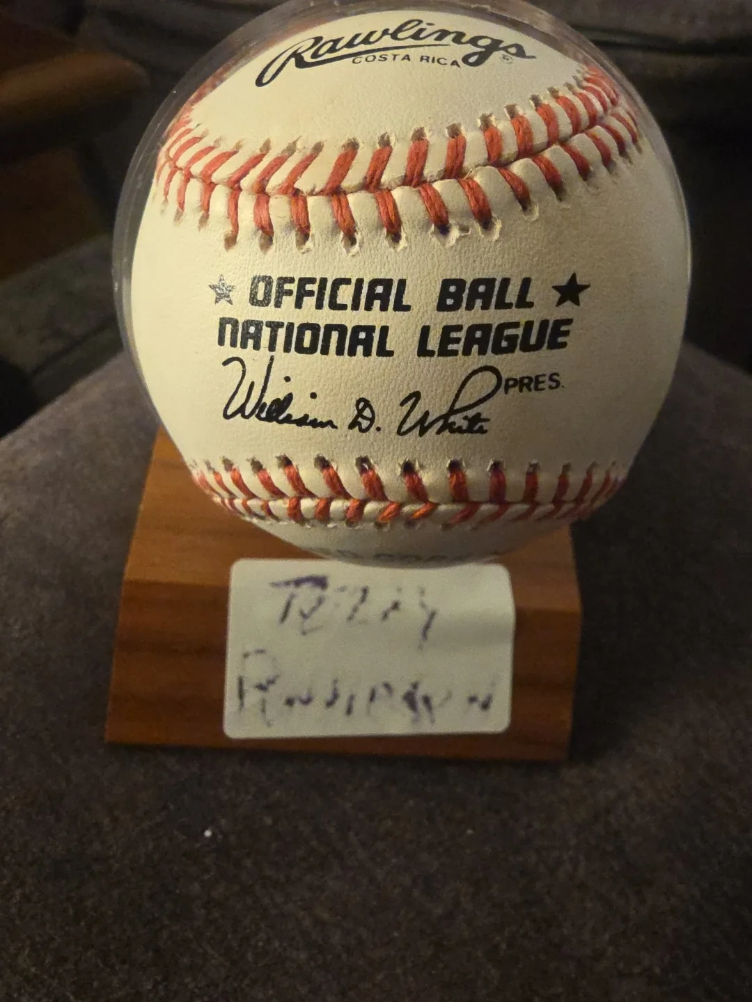 Terry Pendleton — Terry Pendleton Signed MLB Baseball W/ 91 NL MVP, image 2
