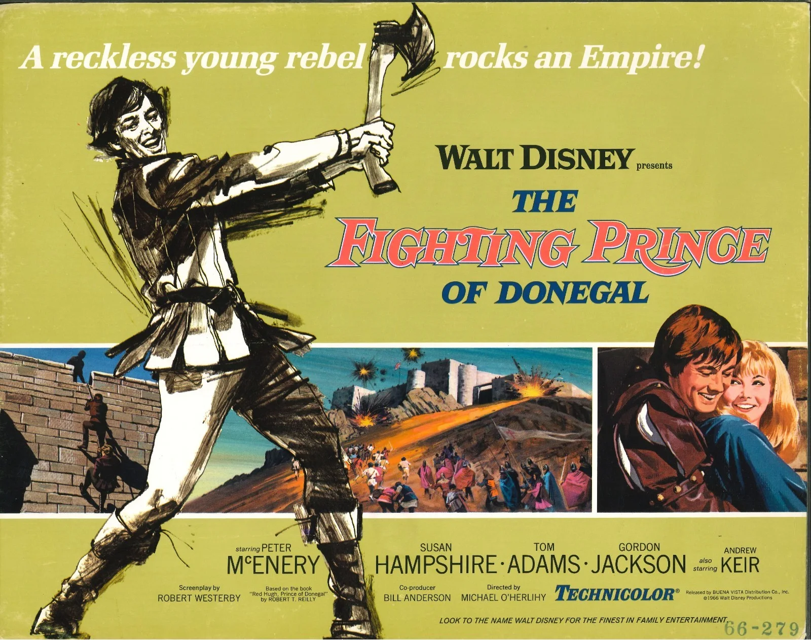 Fighting Prince of Donegal 9x ORIGINAL US Lobby Cards Disney Peter McEnery 1966, image 2