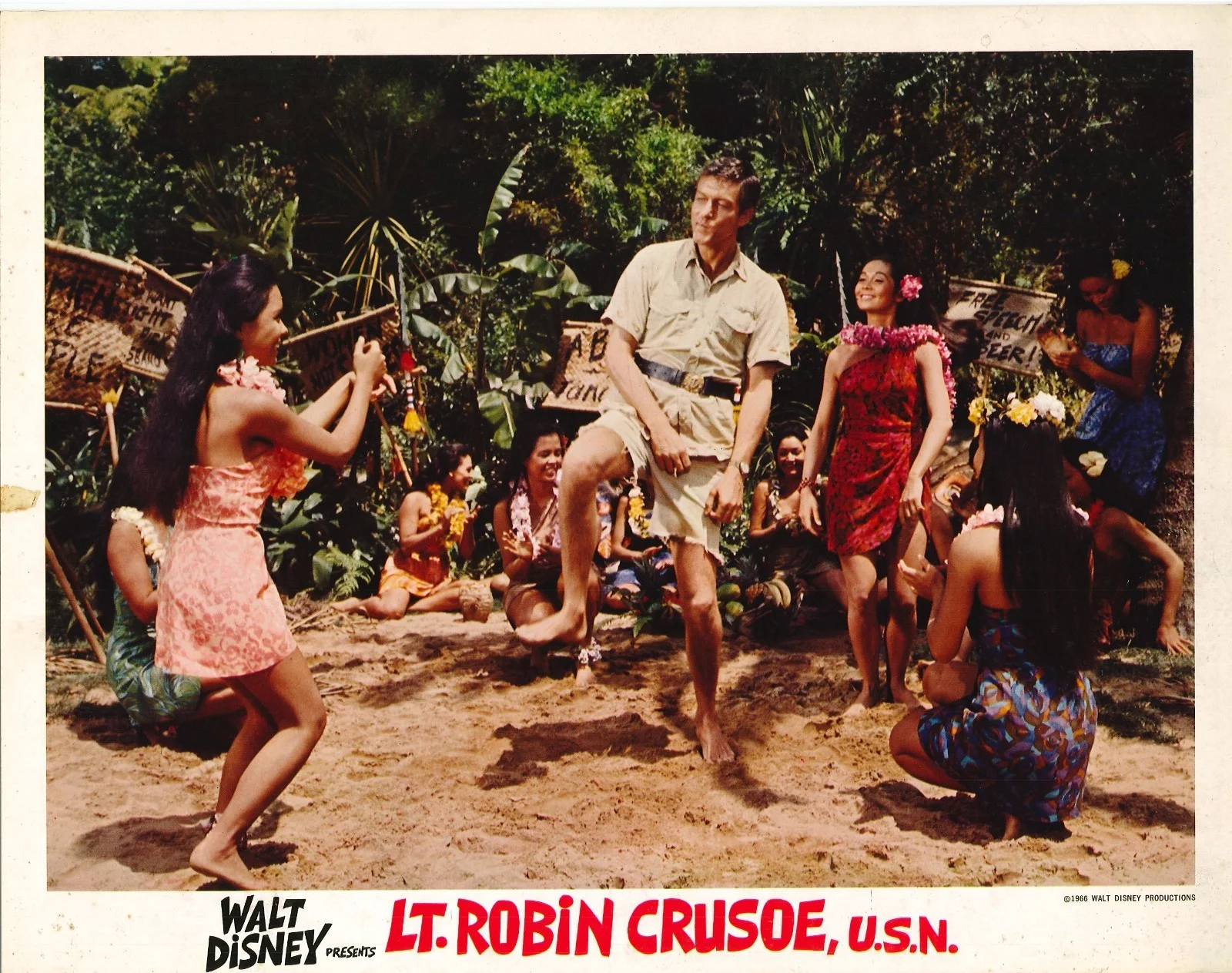 Lt. Robin Crusoe, U.S.N. 7x ORIGINAL US Lobby Cards Dick Van Dyke Disney 1966, изображение 3