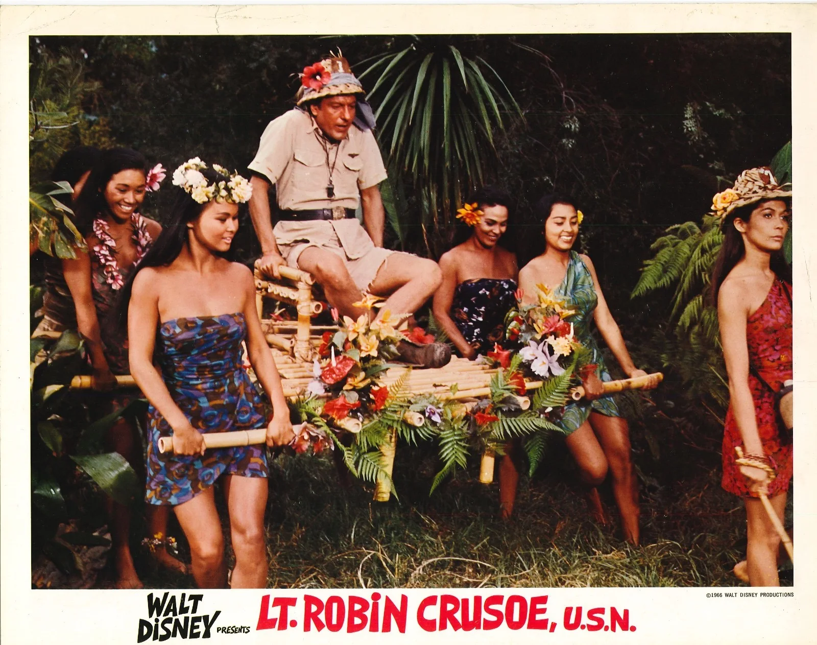 Lt. Robin Crusoe, U.S.N. 7x ORIGINAL US Lobby Cards Dick Van Dyke Disney 1966, изображение 5