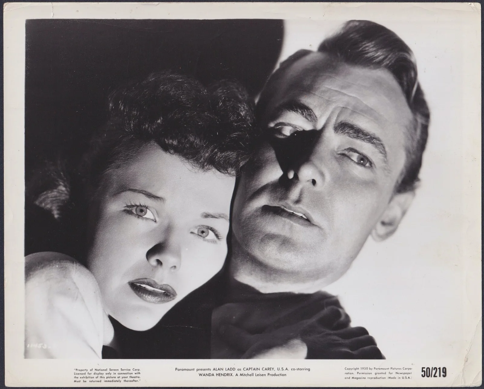 Captain Carey USA 13x ORIGINAL Press Studio Stills Alan Ladd Wanda Hendrix 1950, image 2