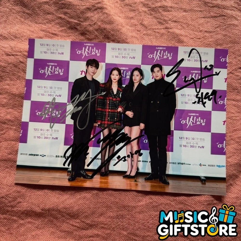 True Beauty MUN KA YOUNG Cha EunWoo Hwang In Youp Autographed Photo 4*6 2020 #MU, изображение 3