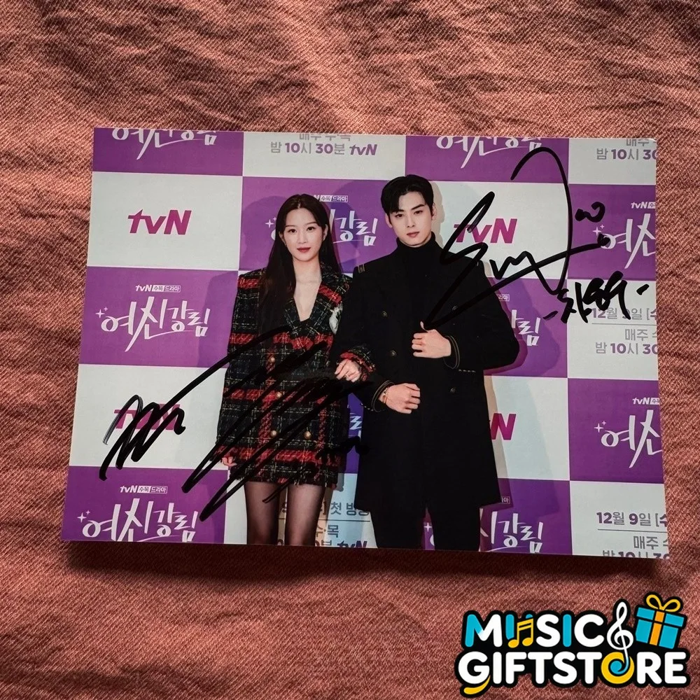 True Beauty MUN KA YOUNG Cha EunWoo Hwang In Youp Autographed Photo 4*6 2020 #MU, изображение 4