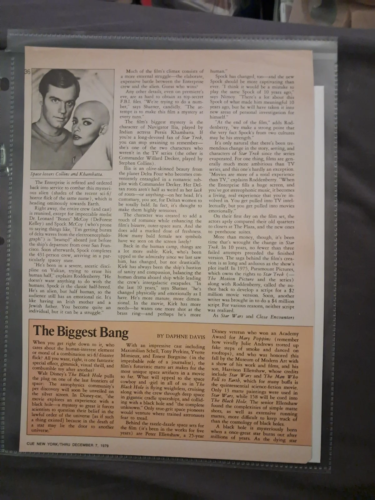 PERSIS KHAMBATTA — PERSIS KHAMBATTA (1948-1998) SIGNED 11x8 MAGAZINE PAGE 1979, изображение 2