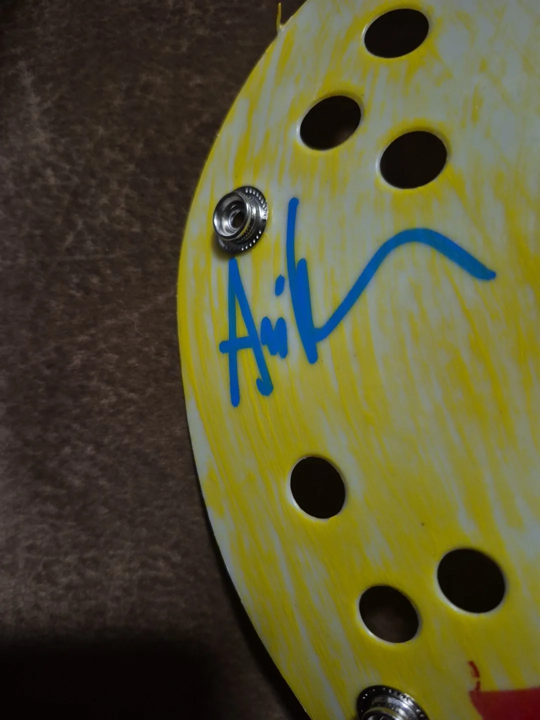 Ari Lehman — Ari Lehman Friday The 13th Autographed with 2 Inscriptions Mask Beckett Holo, image 2