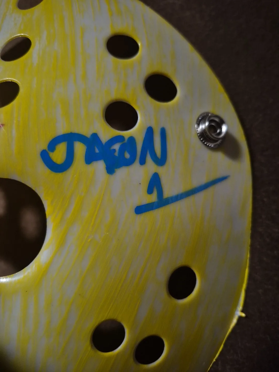 Ari Lehman — Ari Lehman Friday The 13th Autographed with 2 Inscriptions Mask Beckett Holo, image 4
