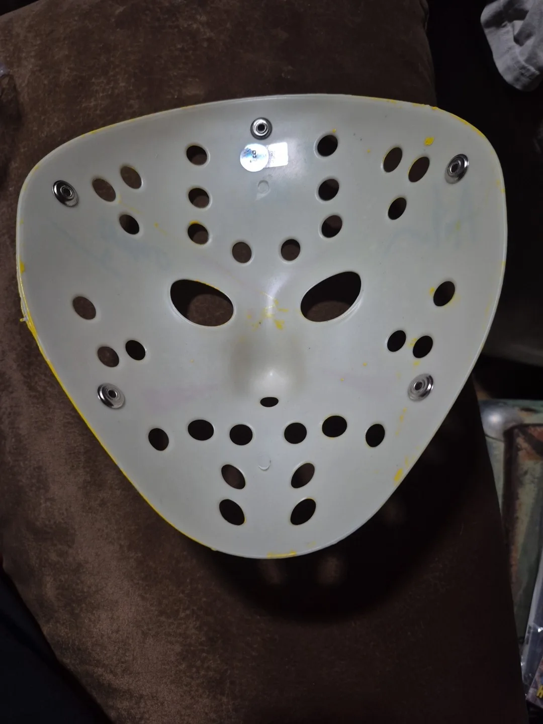 Ari Lehman — Ari Lehman Friday The 13th Autographed with 2 Inscriptions Mask Beckett Holo, image 5