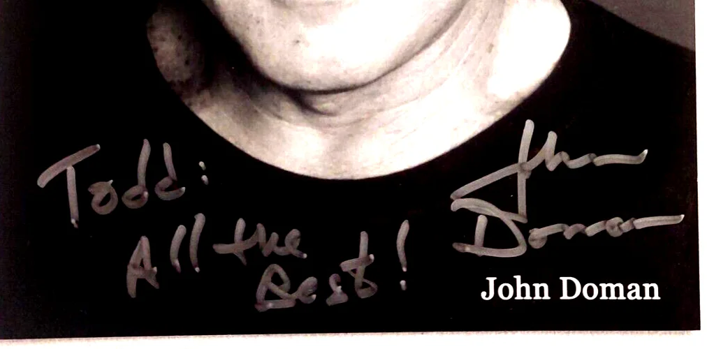 John Doman — John Doman signed 8x10 photo personalized to Todd Star Trek DS9 The Wire Law & O, изображение 4