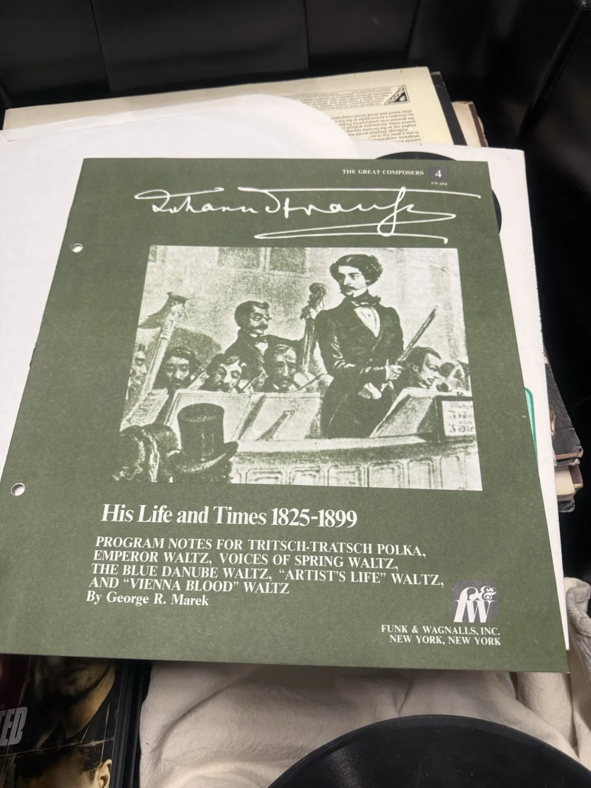 Strauss Funk & Wagnalls Record Family Library of Great Music Vinyl #4, изображение 3