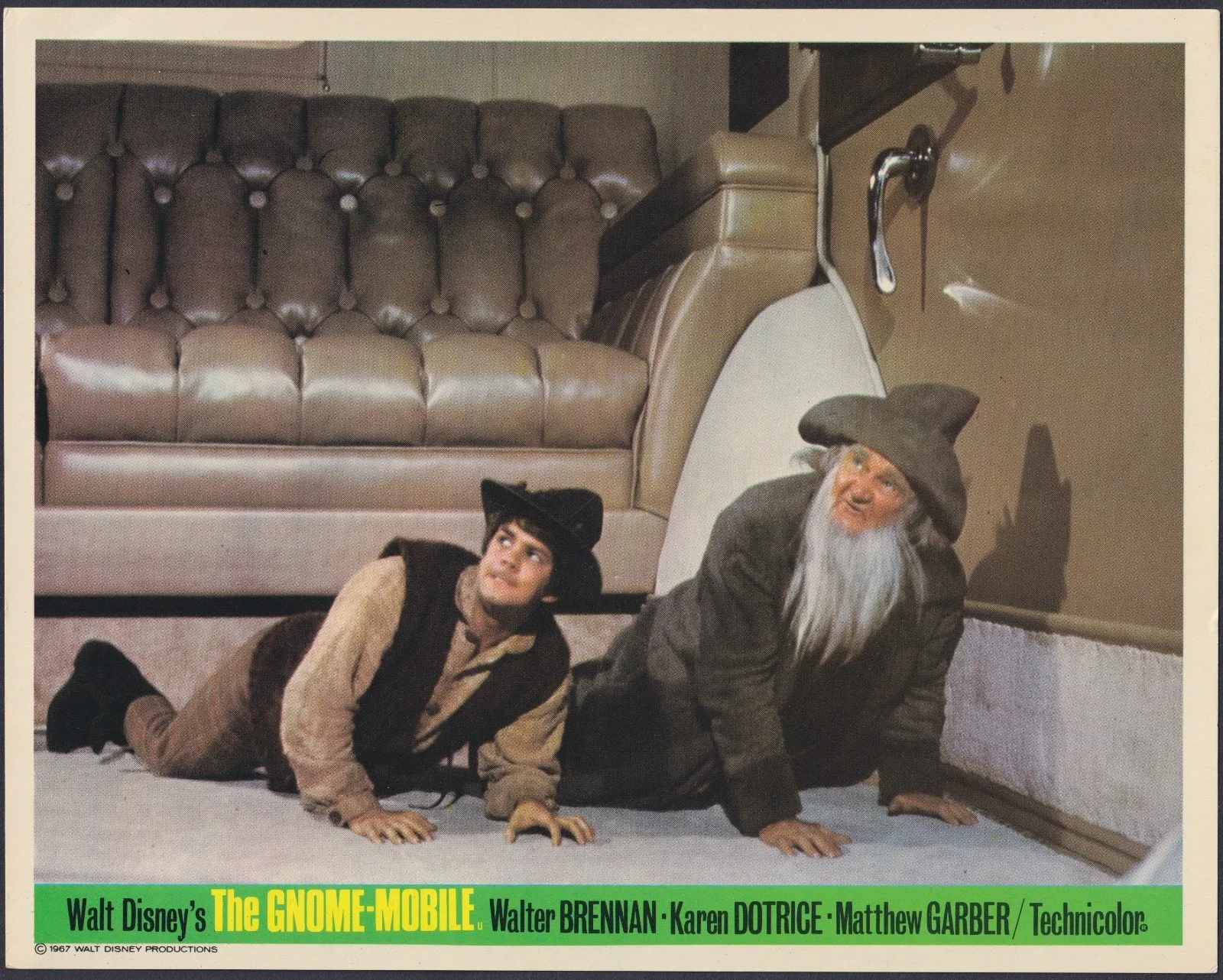 Gnome Mobile 8 ORIGINAL UK FOH Lobby Cards + 5 Studio Stills Walt Disney, изображение 3