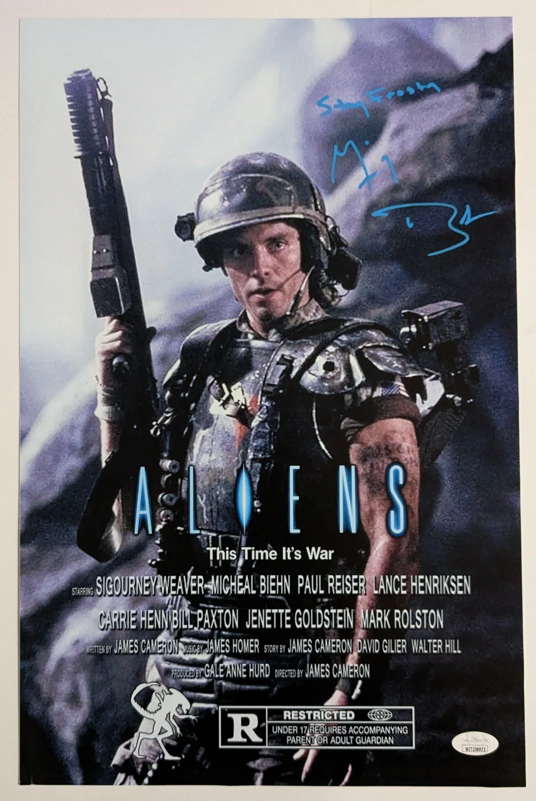 Michael Biehn — MICHAEL BIEHN Signed ALIENS 11x17 Poster Autograph Hicks Stay Frosty JSA COA