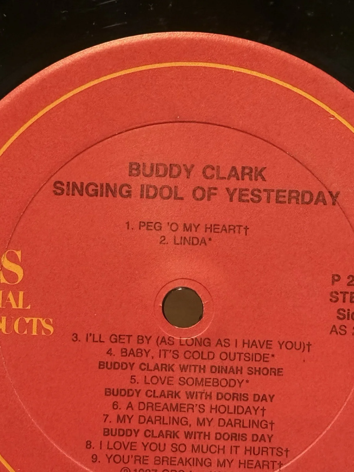 Singing Idol of Yesterday by Buddy Clark Vinyl Record, image 5